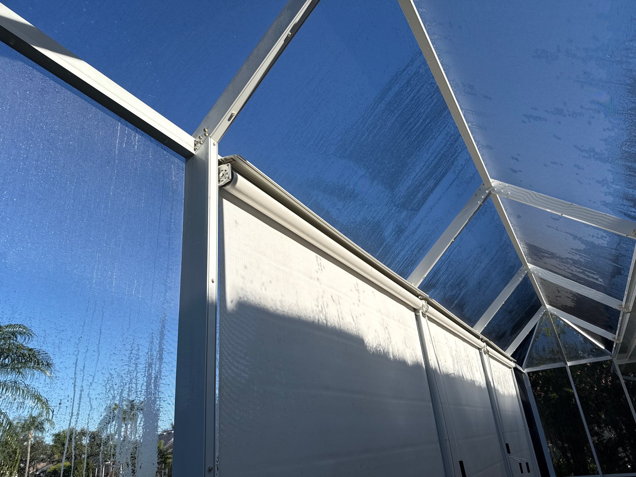 University Park Lanai Transformation | Screen Enclosure & Shade Cleaning by Sunshine AquaWash