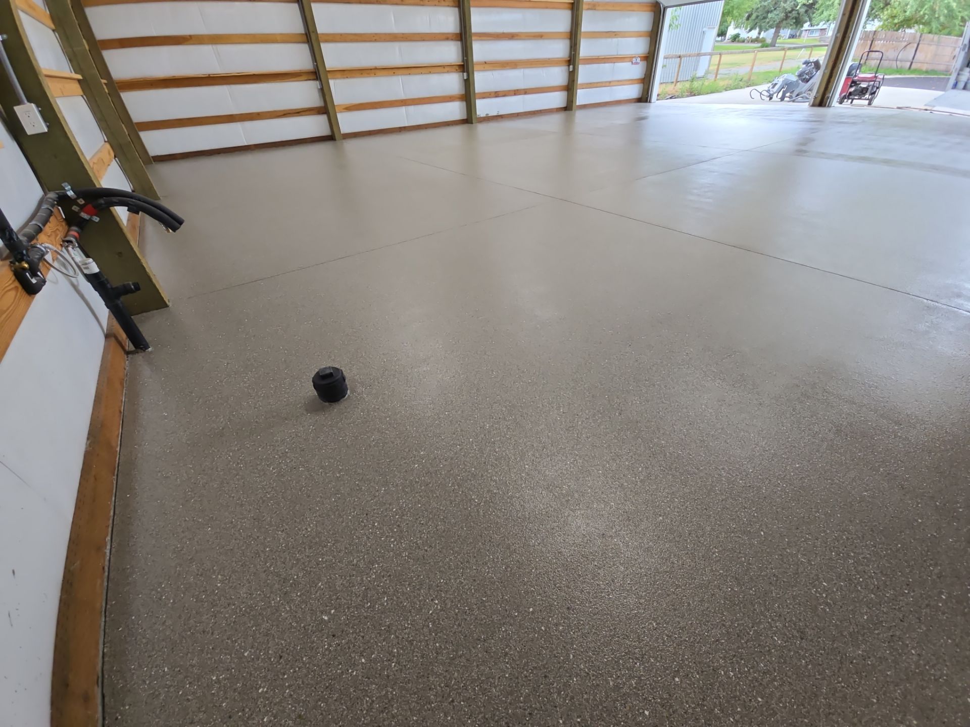 Shop Transformation using Travertine by Croc Coatings, LLC