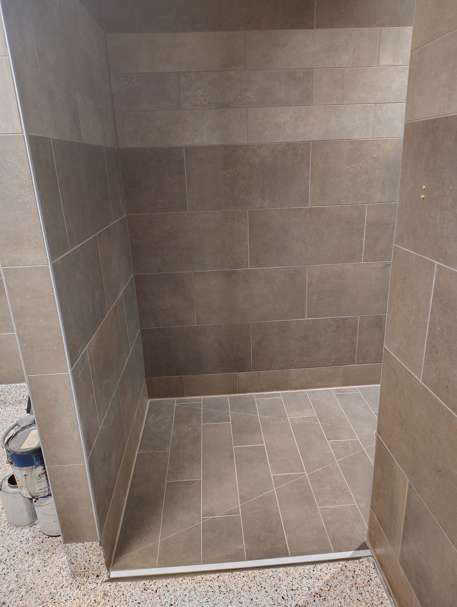 Trucking company showers by Footprints Floors of Nashville