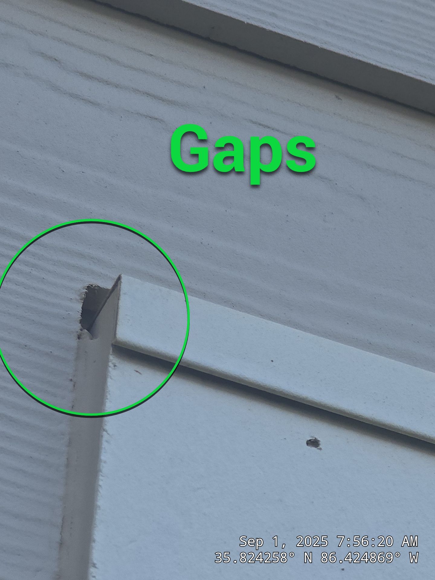 Roof/exterior inspection by ROOF REPAIR EXPERT LLC