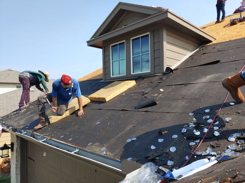 Storm Damage Roof Replacement and Interior Ceiling Repair in Manor by Caliber Restoration LLC