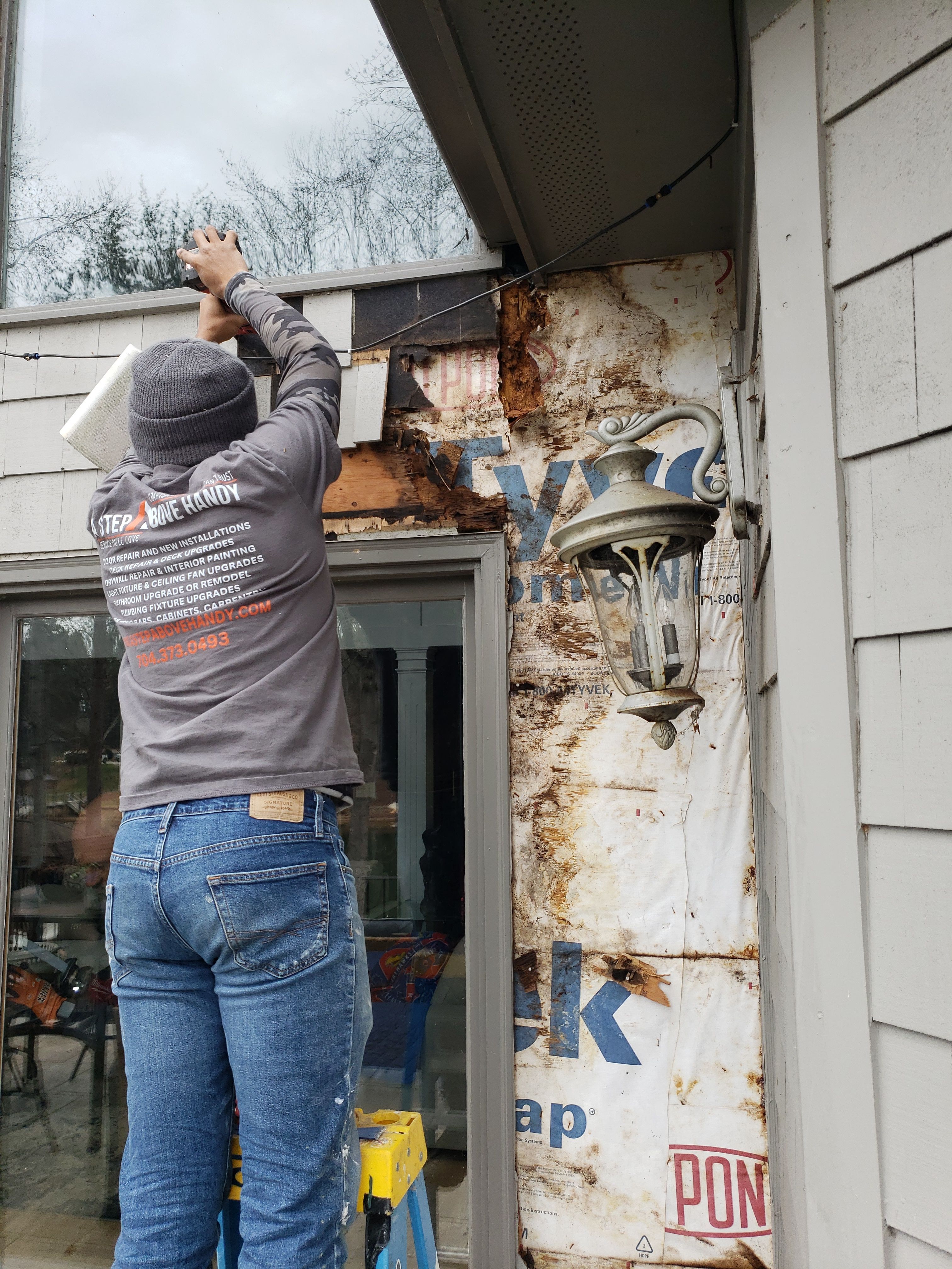 Exterior Rot Repair & Window Install by A Step Above Handy LLC 