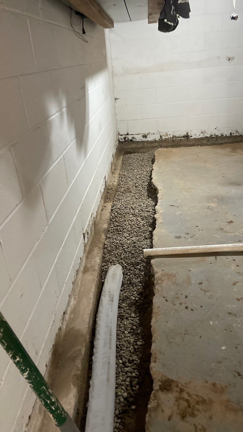 Interior Drain Tile Installation in Columbia Heights, MN by Waterproofing Northeast