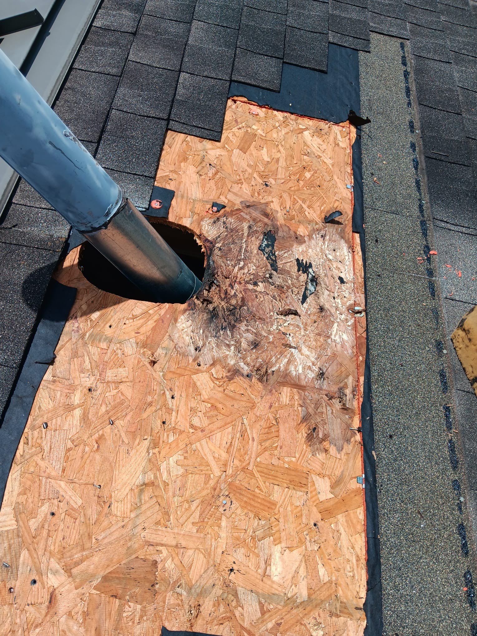 Hail Damage using Owen's Corning Duration (Lifetime) Shingles by Roof Repair Company