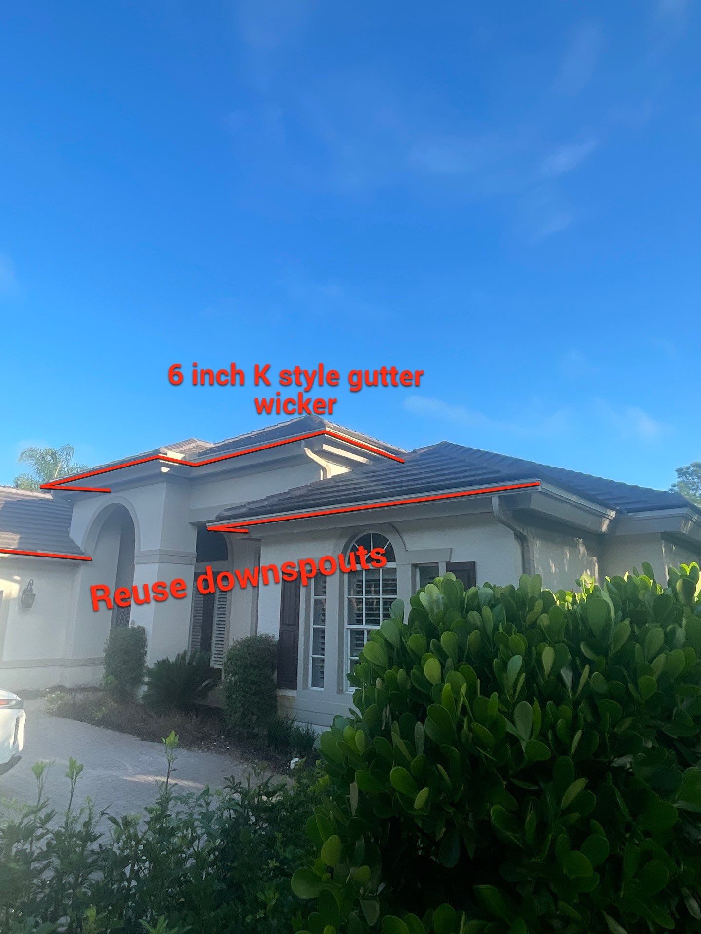 6-inch K-style Gutters with New Splash Guard in Bonita Spring FL by Gutter Professors