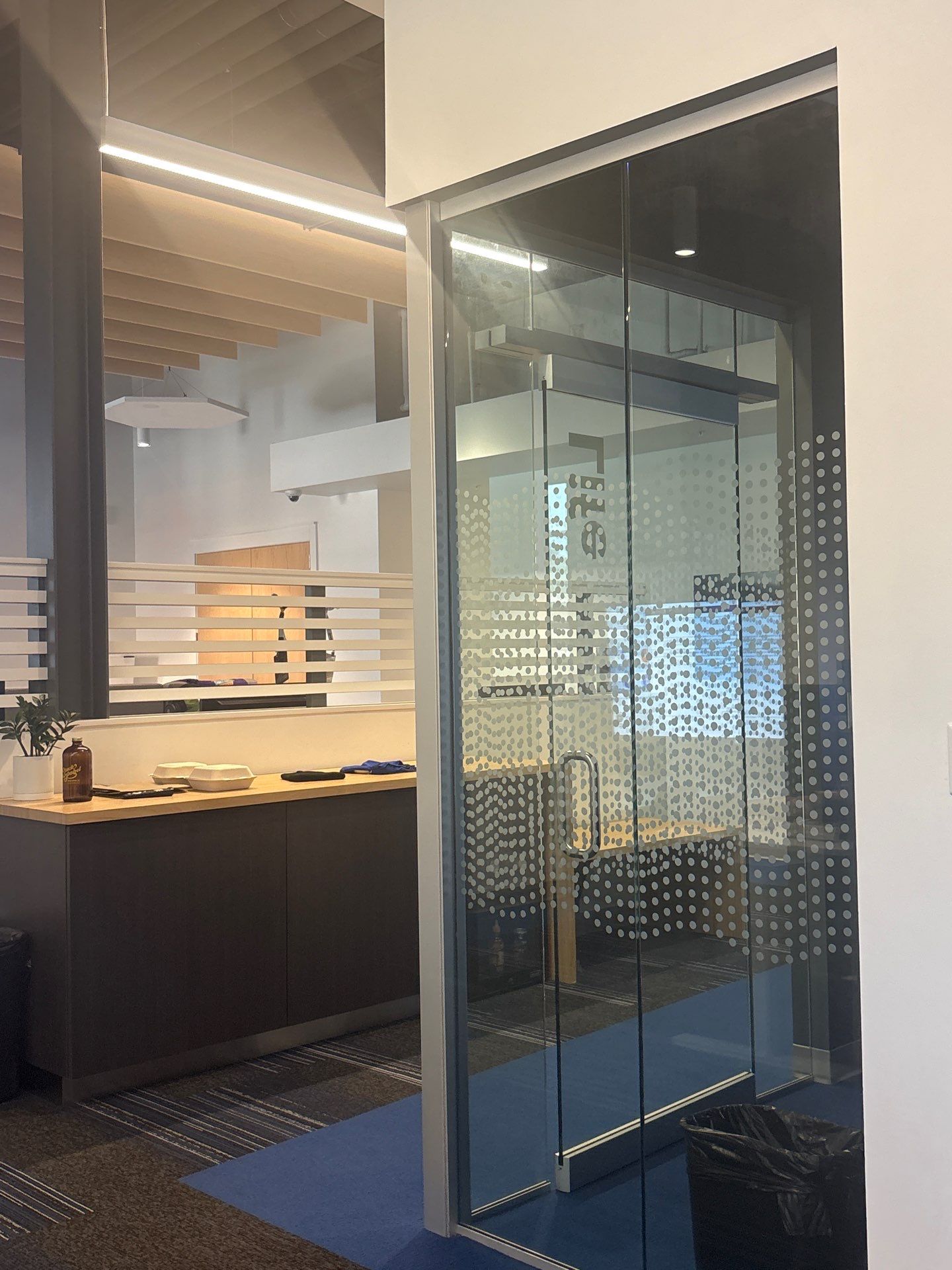 Modern Office Remodel Featuring Custom Acoustic Baffles in Lincoln by CompanyCam Sales Demo
