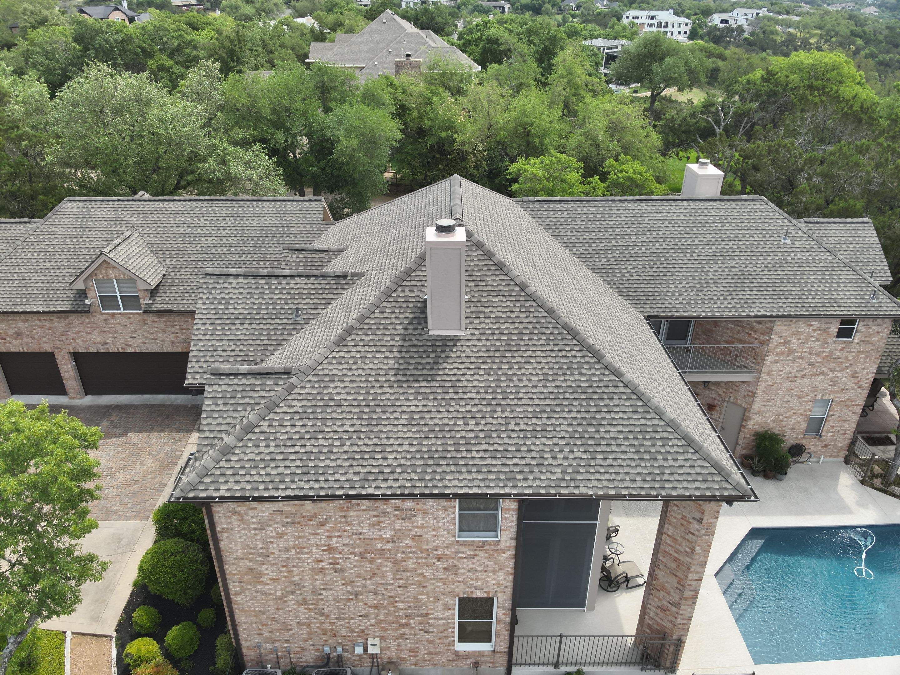Restoring Strength & Beauty After Hail Damage using GAF - Ultra HDZ - Weathered Wood by Action Exteriors Austin