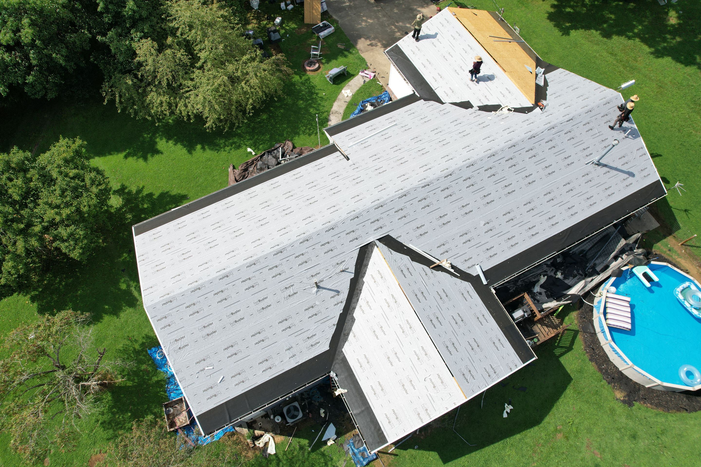 Residential Roofing Installation using GAF Timberline HDZ Charcoal by Rainstoppers Roofing