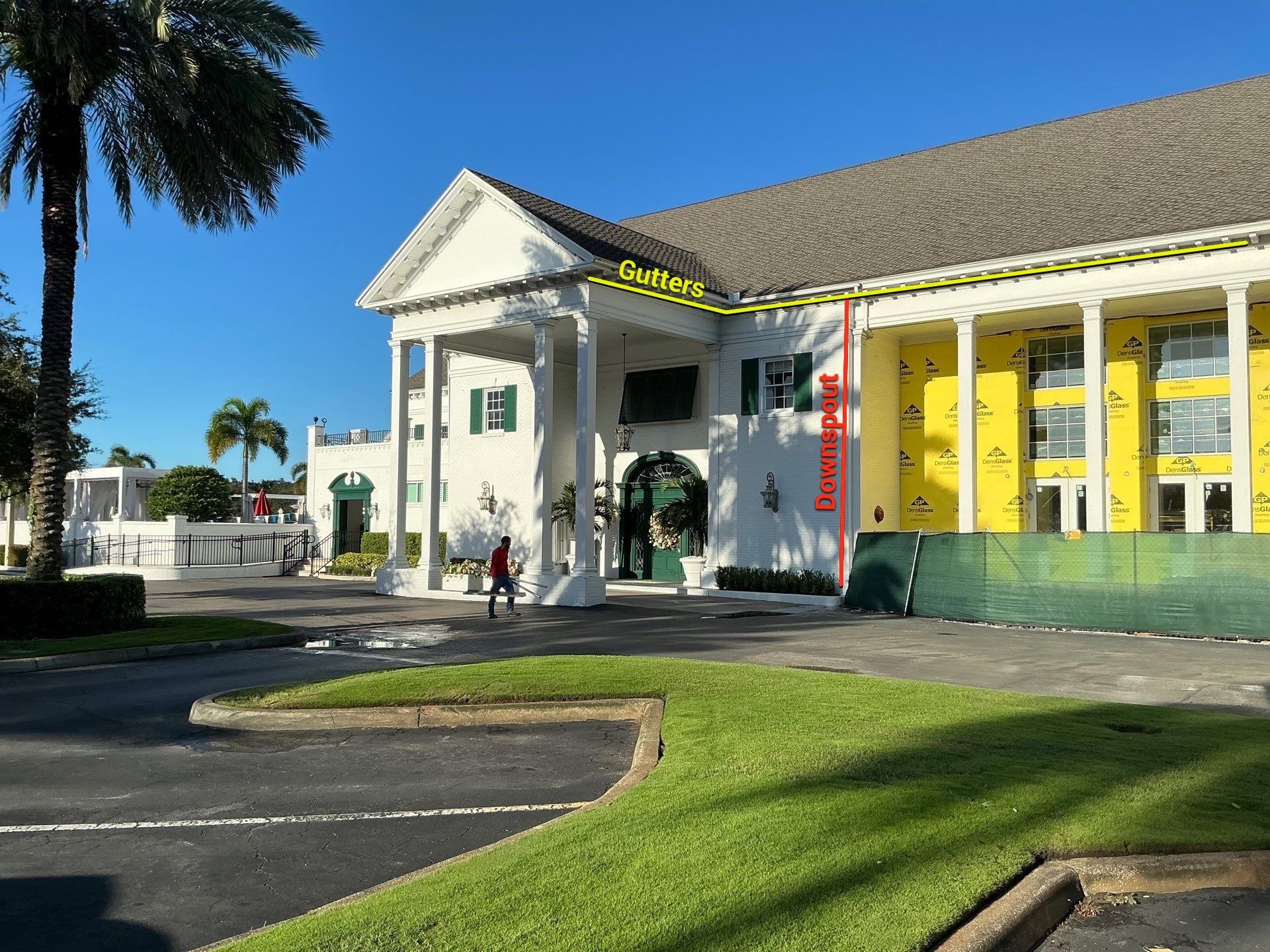 Round Downspouts and Seamless Gutter Installation in Tampa FL by Gutter Professors