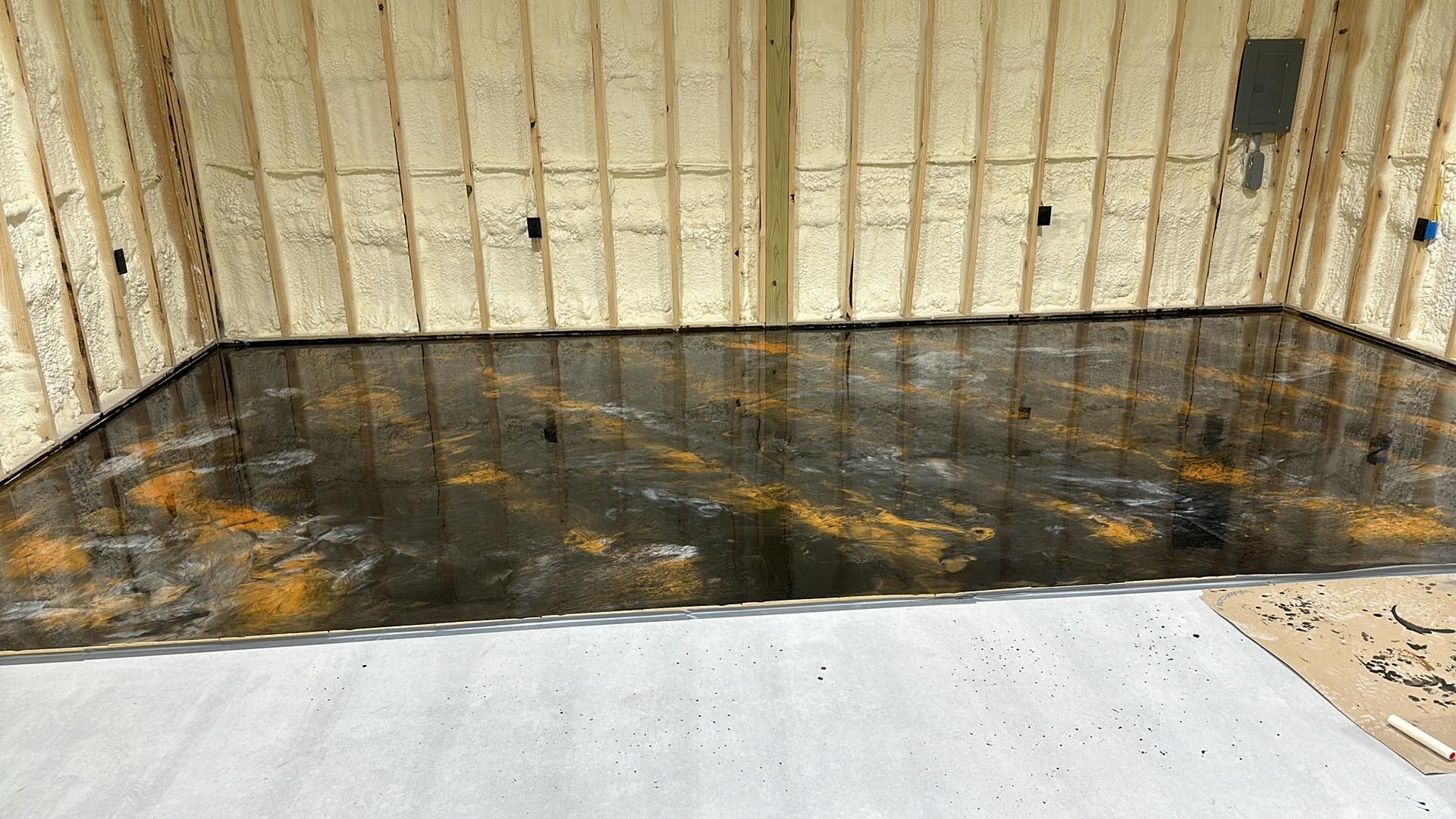 Amazing Standalone Garage + Metallic Epoxy by Elite Floor Solutions