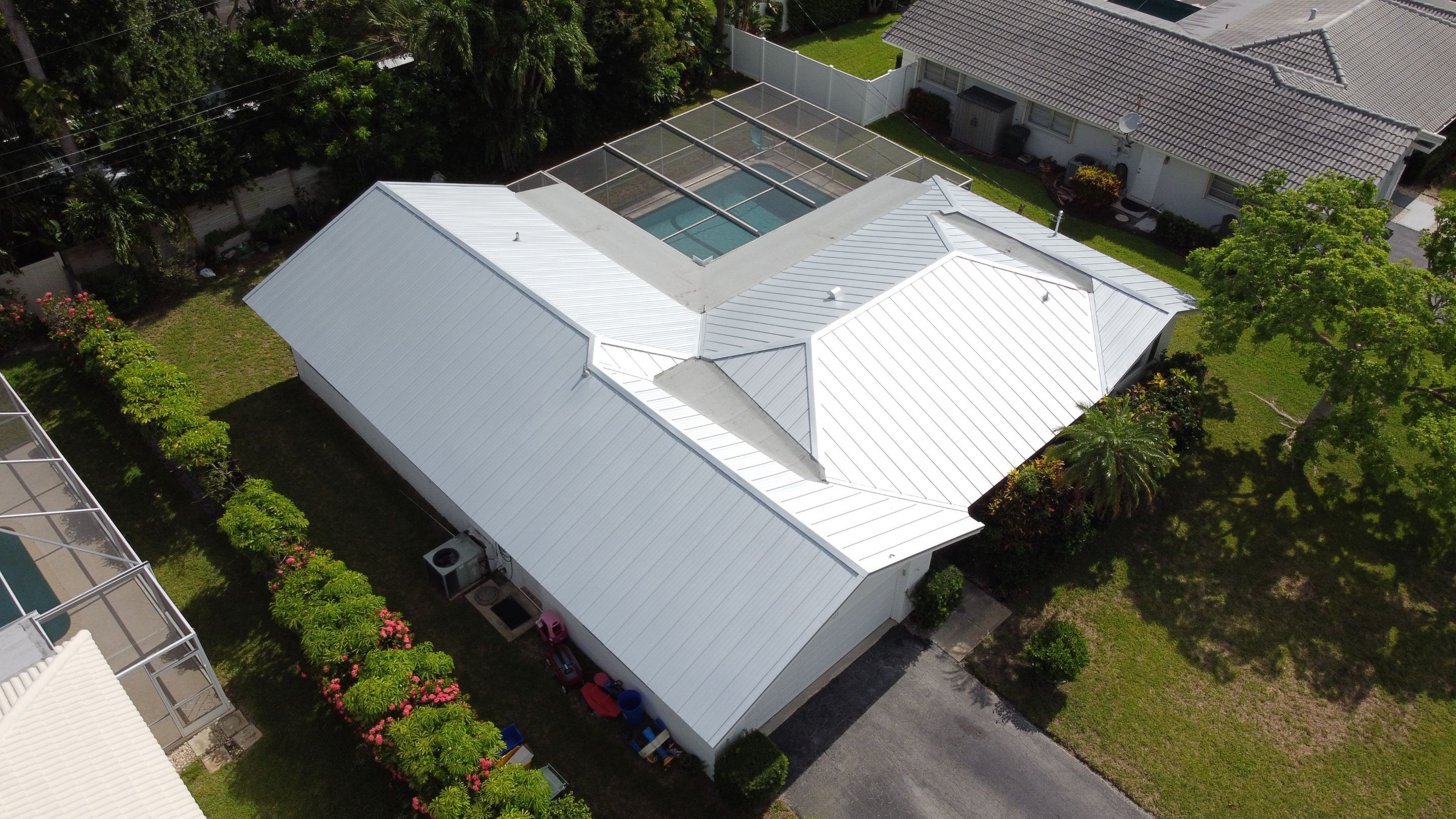Residential Roofing Installation using 1" Nail strip metal roof by BLUES BROTHERS ROOFING