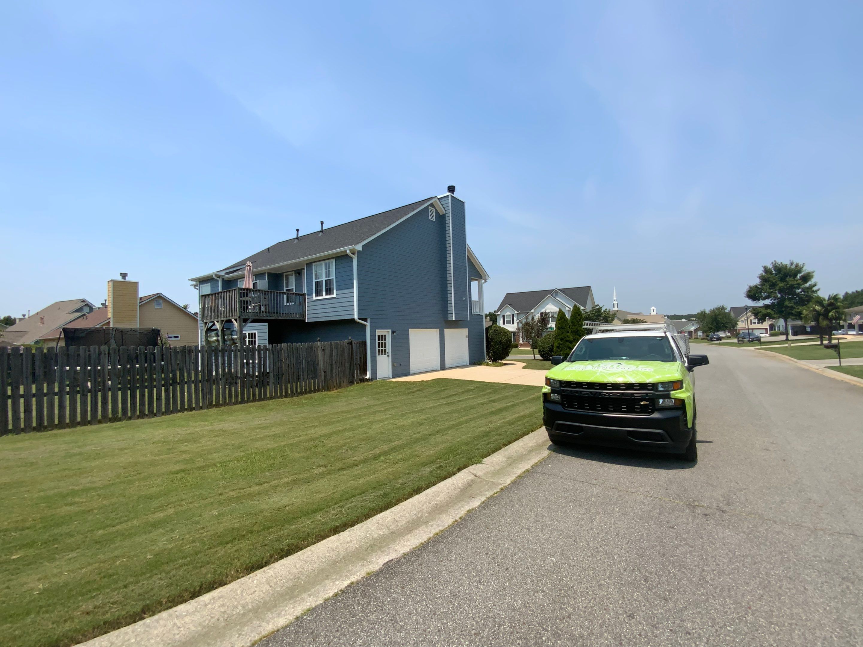 Comprehensive Exterior Painting for Cartersville Home with Blue Siding Transformation by Swift Home Renovations