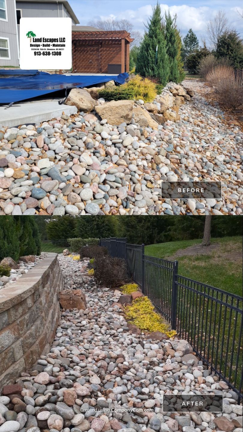 Pool Retaining Wall by LAND ESCAPES LLC