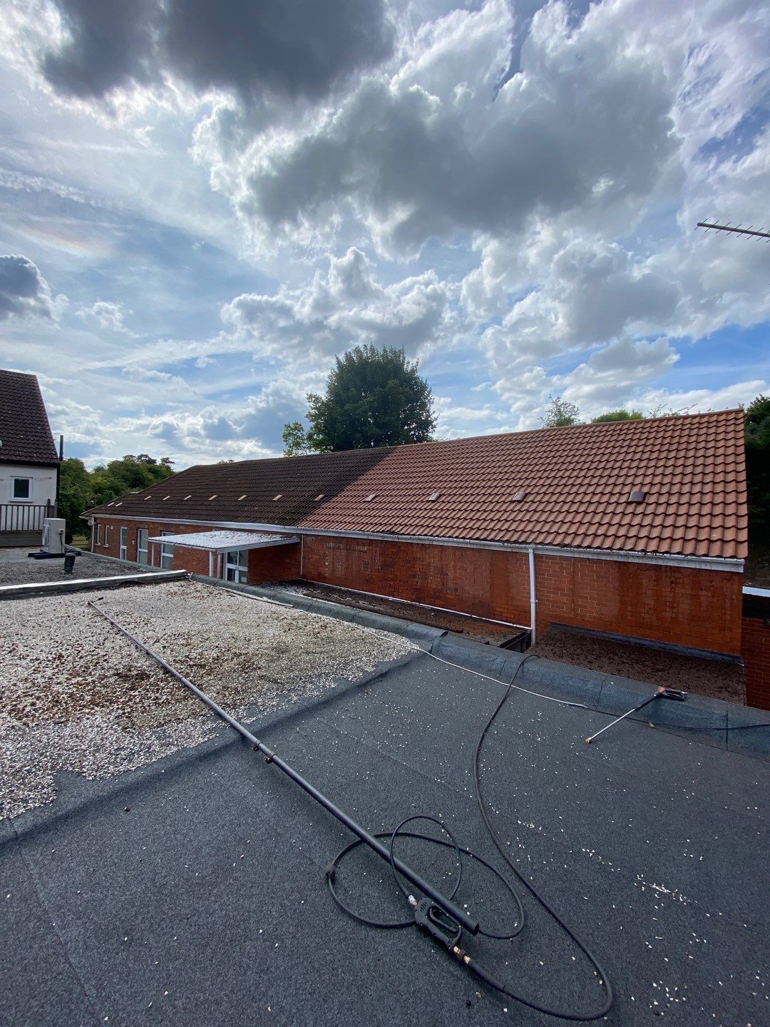 Roof Clean  - Moss Removal - Gutter Clean using Mosmatic FSC and Biocide by Ges Exterior Cleaning ltd