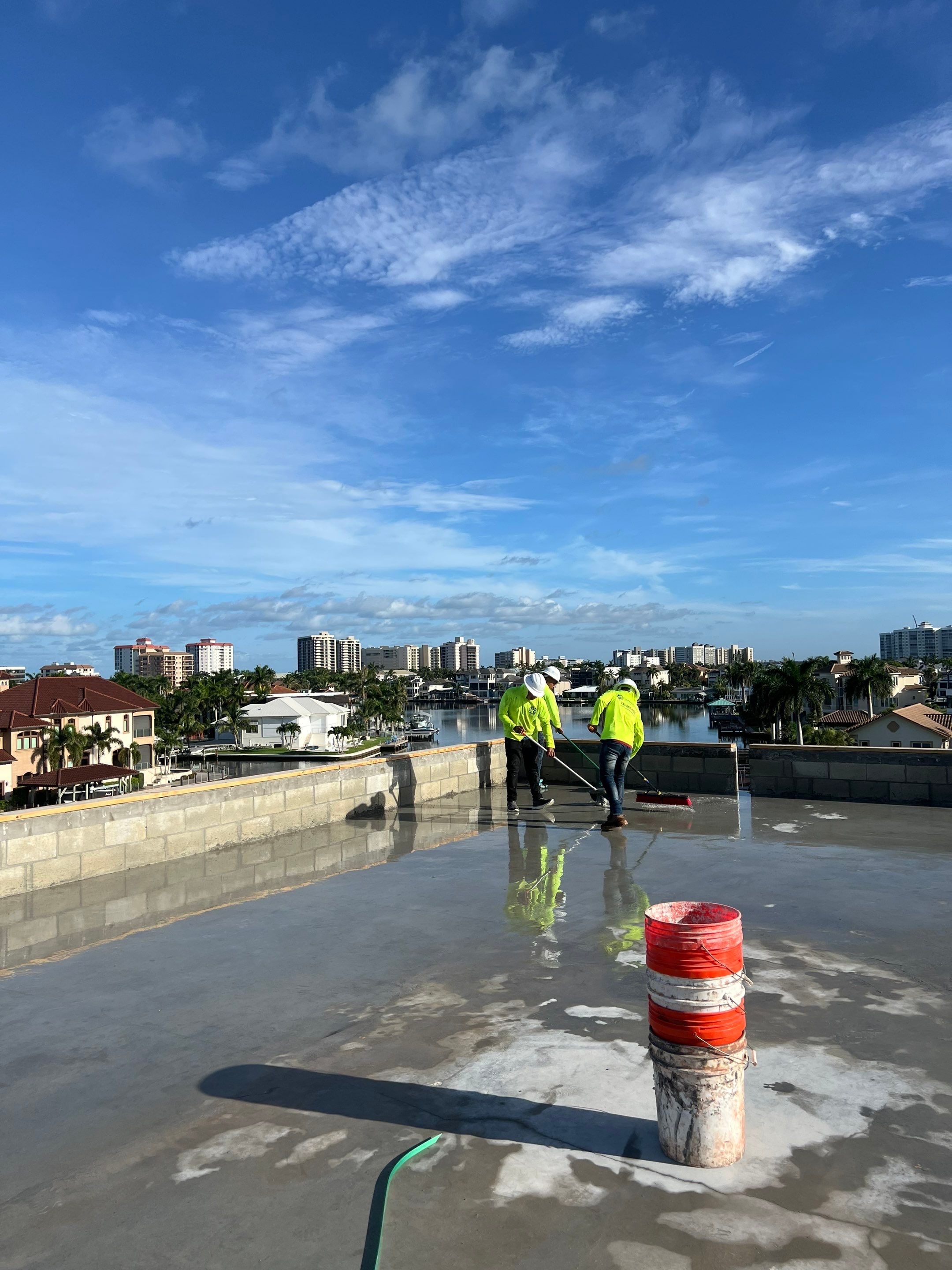 Residential Install of Flat TPO by International Roofing