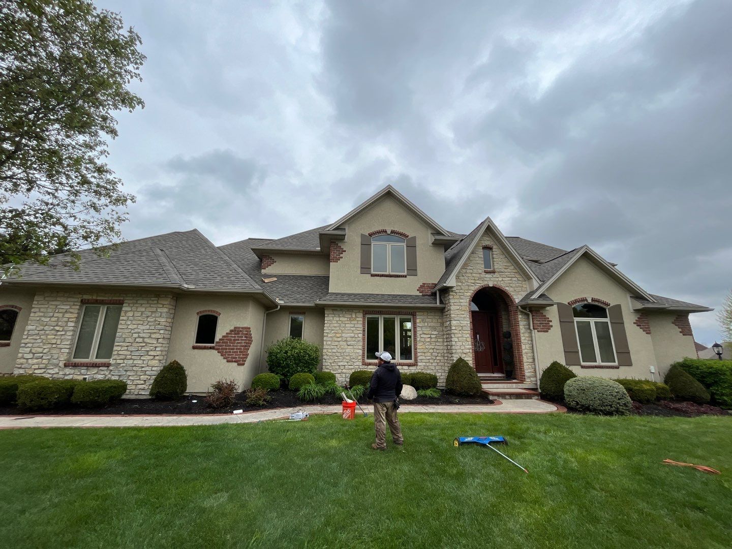 Residential Roofing Installation using GAF Timberline HDZ Weathered Wood by Nitro Roofing and Construction