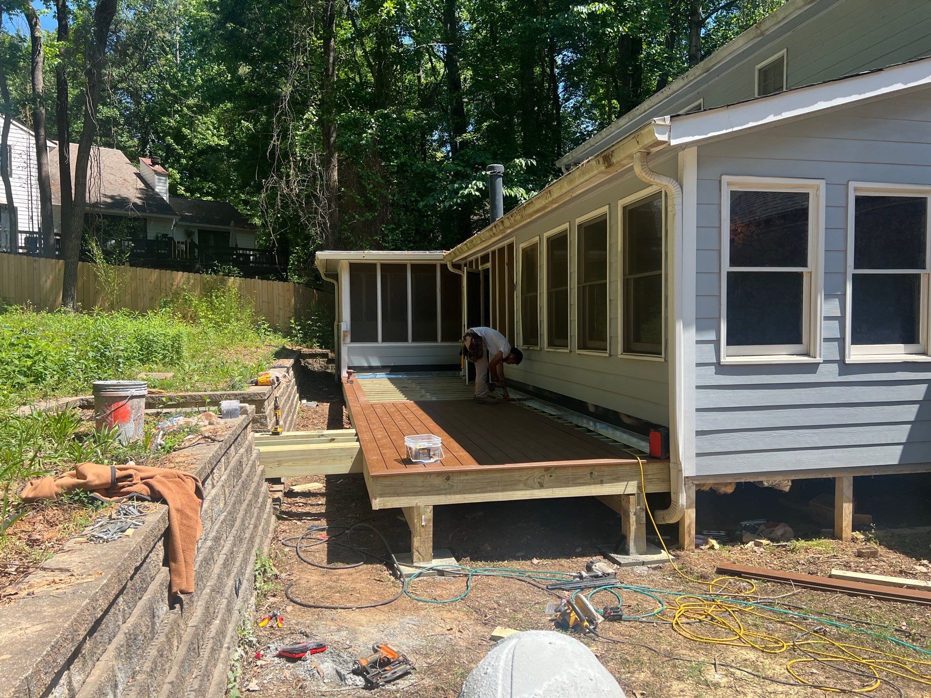 Custom Deck Construction and Exterior Painting Transformation in Kennesaw by Swift Home Renovations