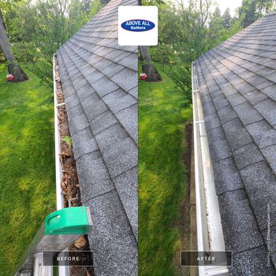 Gutter Cleaning using Gutter Cleaning Supplies