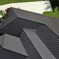 24ga 1.5" Mechanical Seam Dark Bronze  by Total Roofing System The Metal Roof Experts