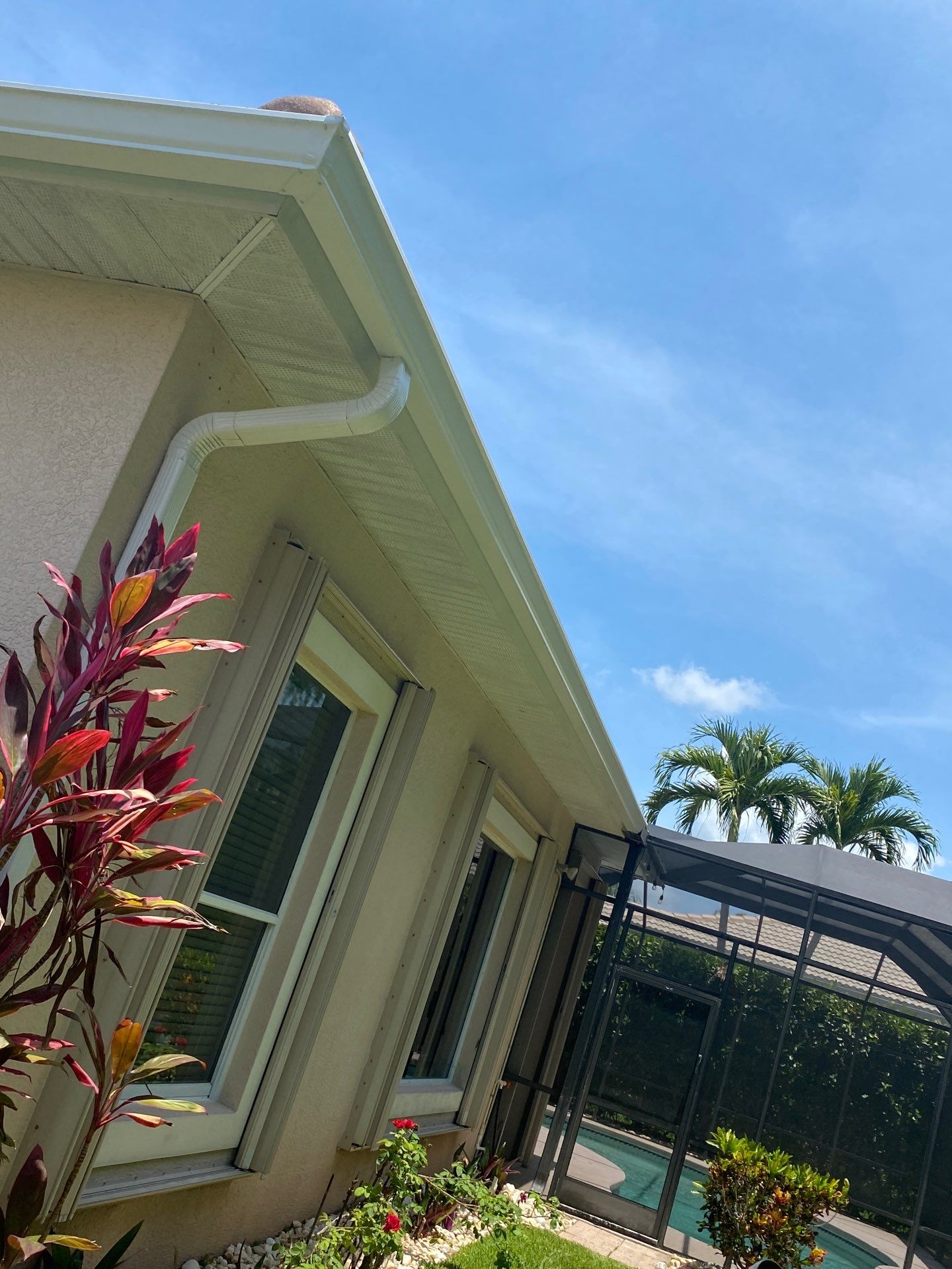 Seamless Gutter Upgrade Before & After in Bonita Springs FL by Gutter Professors