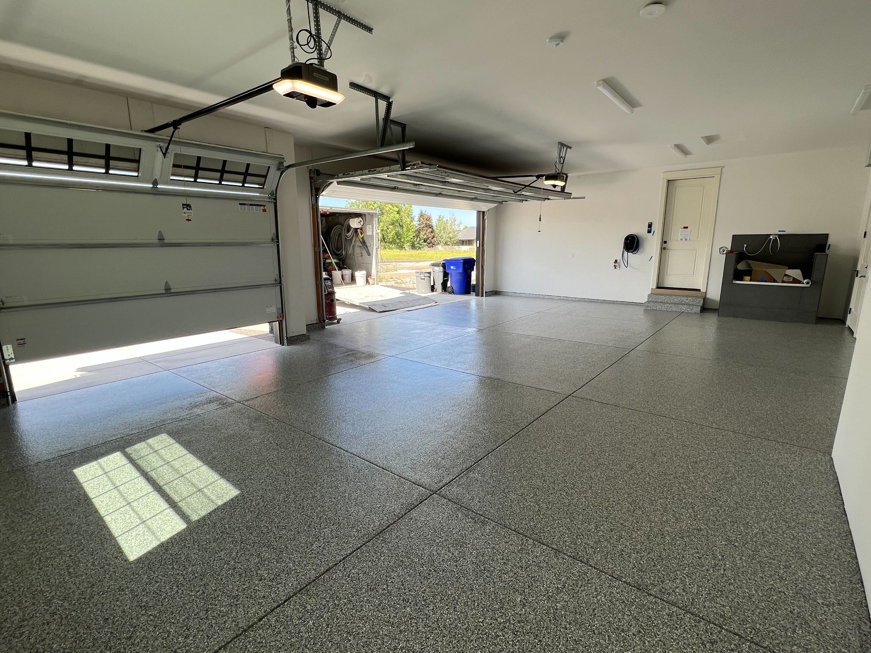 Garage Transformation using Slate Stone by Croc Coatings, LLC