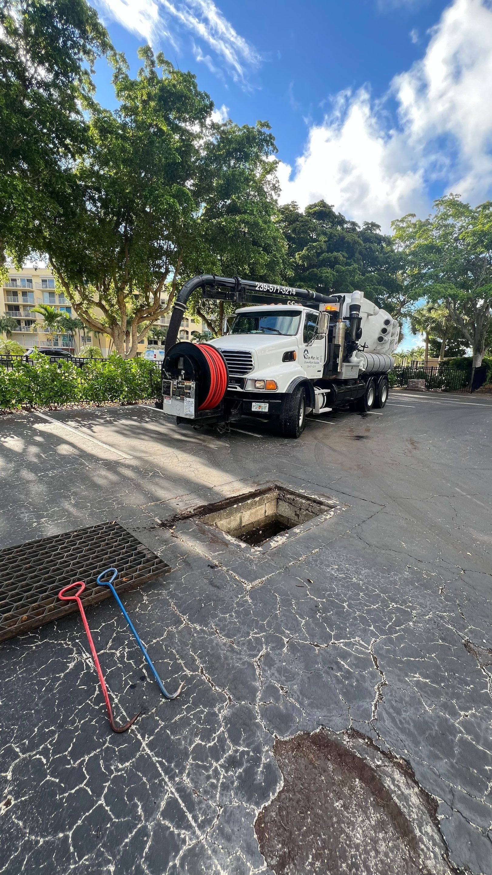 Marco Island Condo Stormwater System Maintenance and Standing Water Removal by Don Mar, Inc. Storm Water Solutions