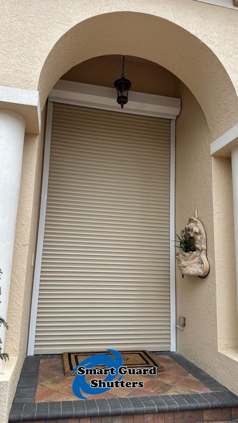 Rolling Shutter in White/Beige by Smart Guard Shutters