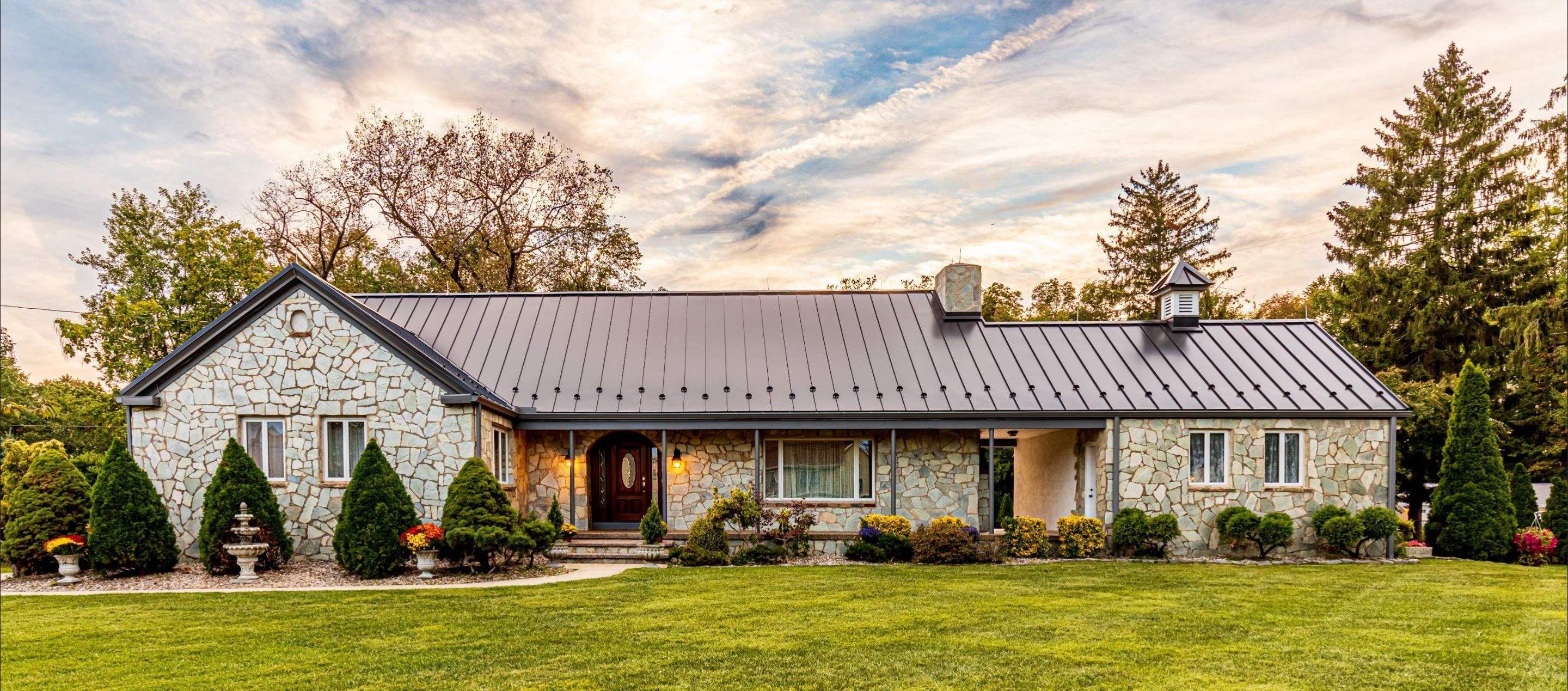 Metal roof-black by Esh Builders