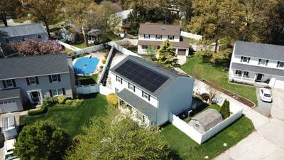 Roof Replacement with GAF Decotech integrated solar panels