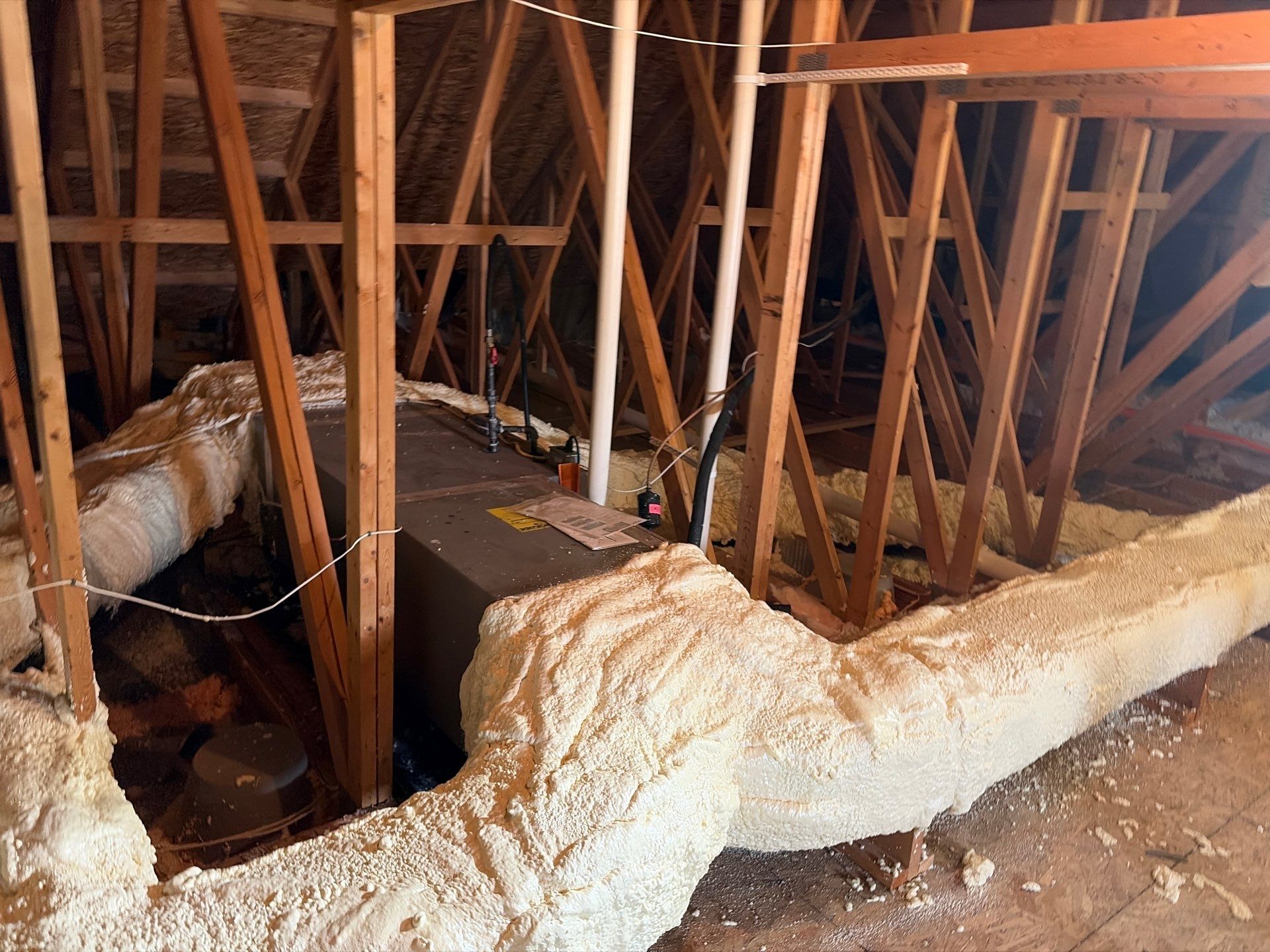Sanitizing and Transforming a 2,100 sq ft Attic for a Better Home Performance by Home Environment Solutions