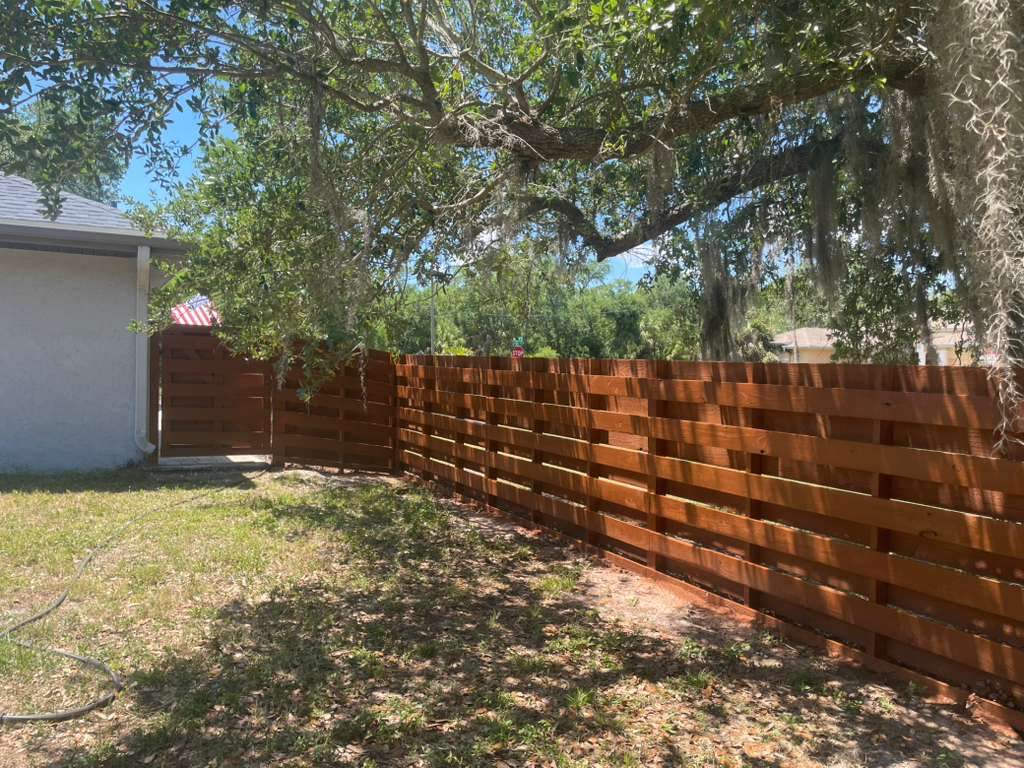 Horizontal Shadowbox Fence in Port Charlotte by True Fence LLC