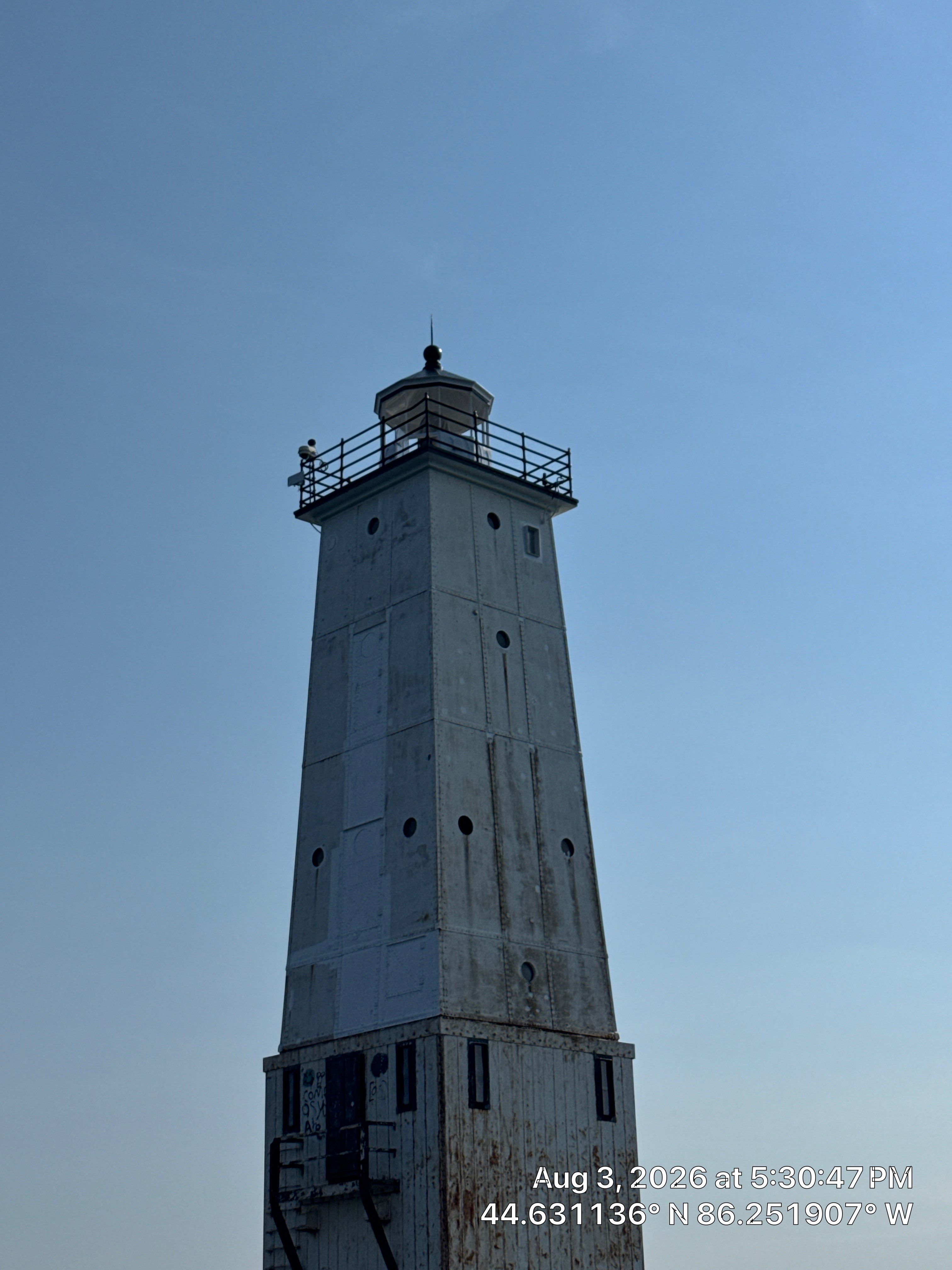Historical Restoration and Coating of Frankfort North Breakwater Lighthouse by Finkle Preservation & Construction 