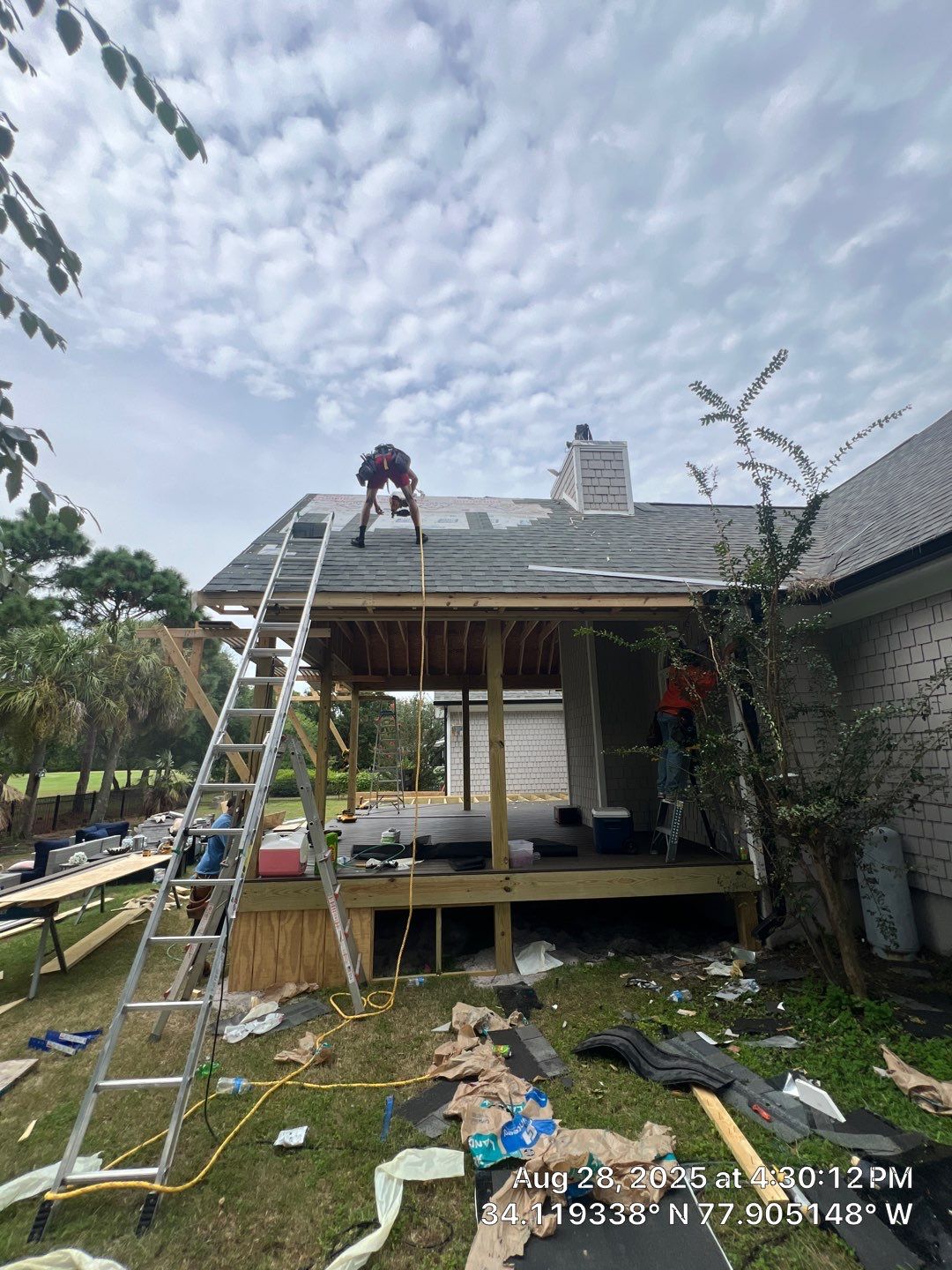 Back Porch Addition in Beau Rivage  by RGR Construction and Roofing, LLC