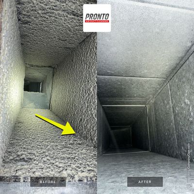 Air duct cleaning using Hypervac