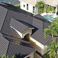 24ga 1.5" Mechanical Seam Dark Bronze  by Total Roofing System The Metal Roof Experts