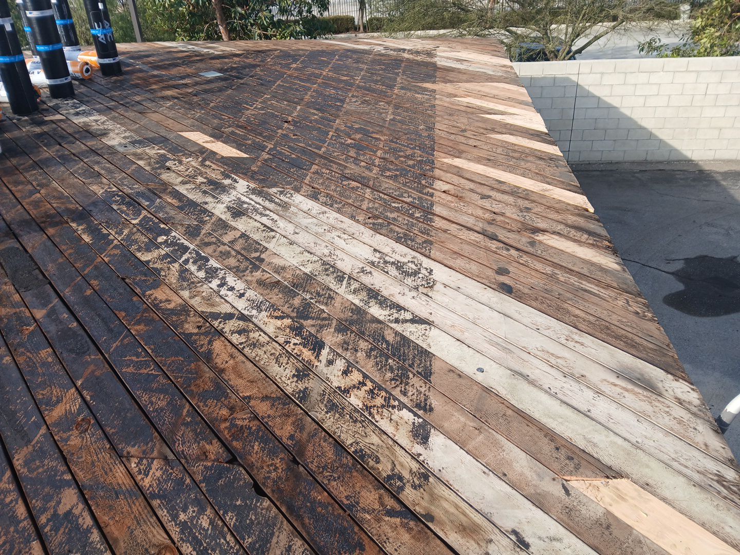 Carport Modified Bitumen Installation using ASC Modified Bitumen Roofing System by Hull Brothers Roofing