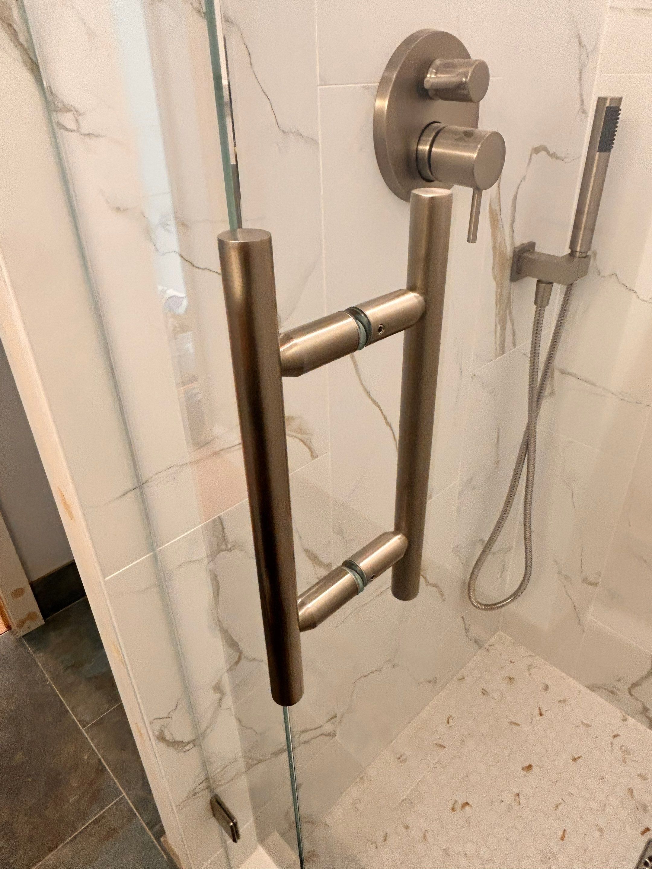 Shower Enclosure Tempered Shower Glass and Mirror by Cheshire Glass Company