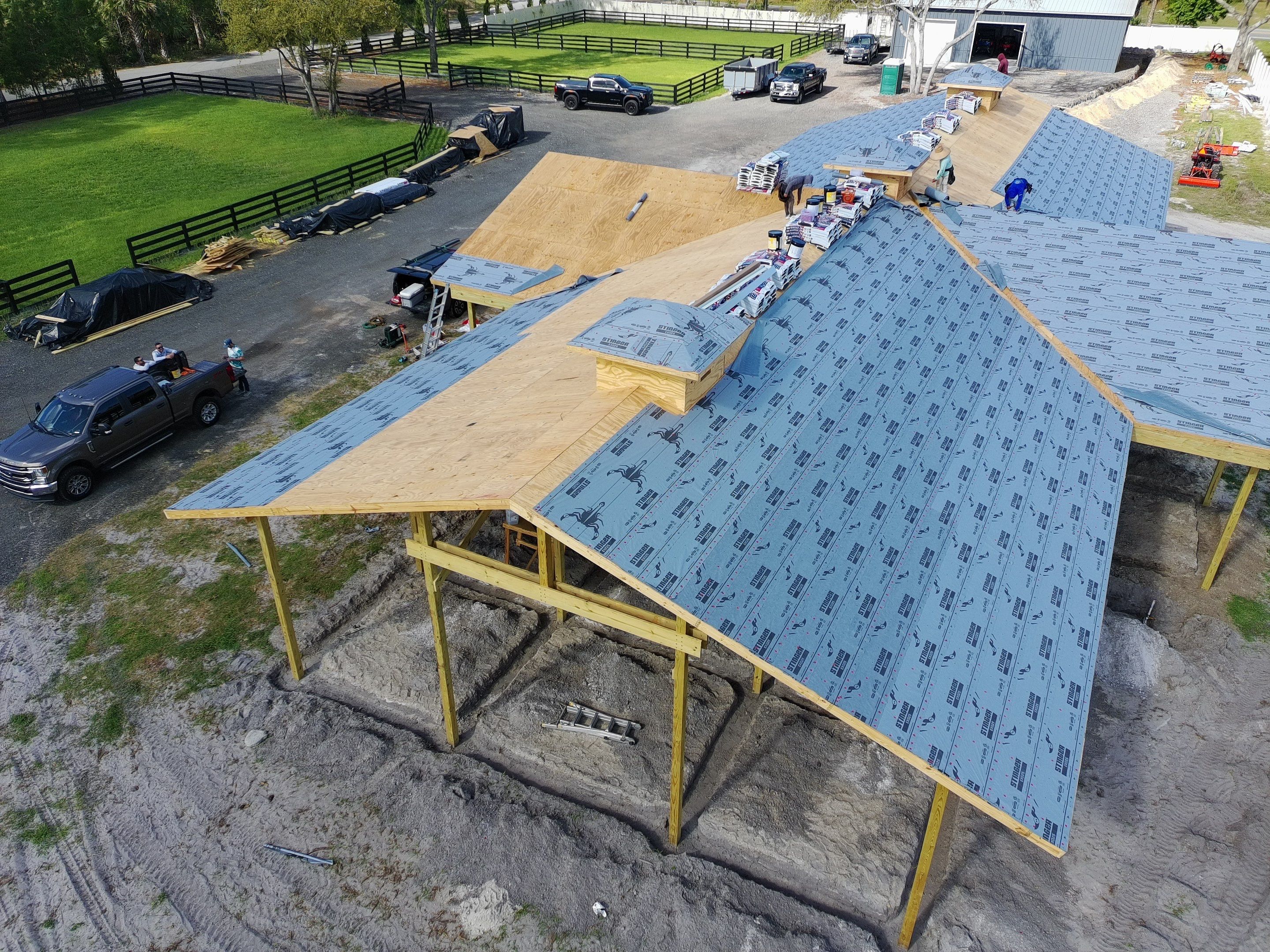 Custom Post-Frame Horse Barn and Shingle Roof Installation in Geneva by Fortified Roofing Solutions Corp.