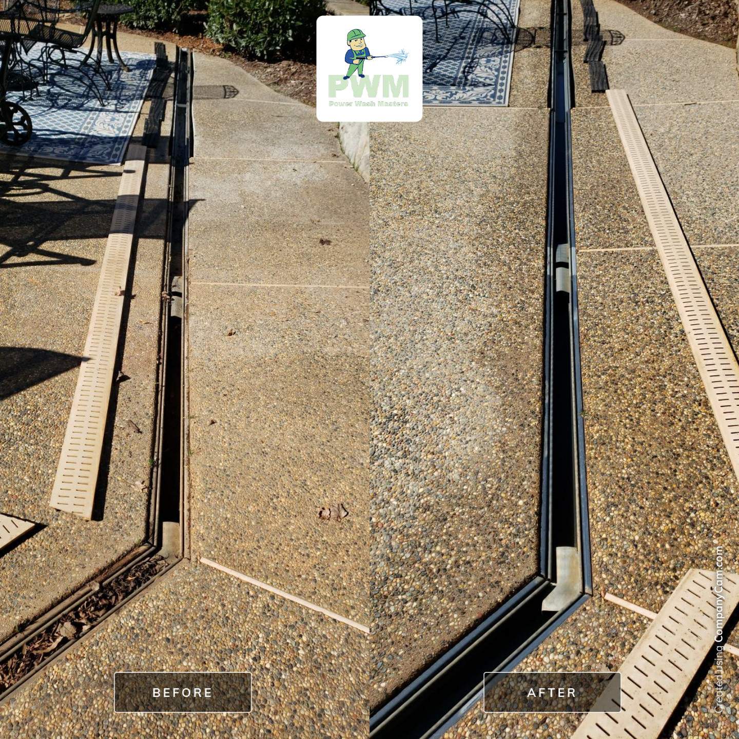 Landscap drain and flat serface cleaning by Power Wash Masters LLC