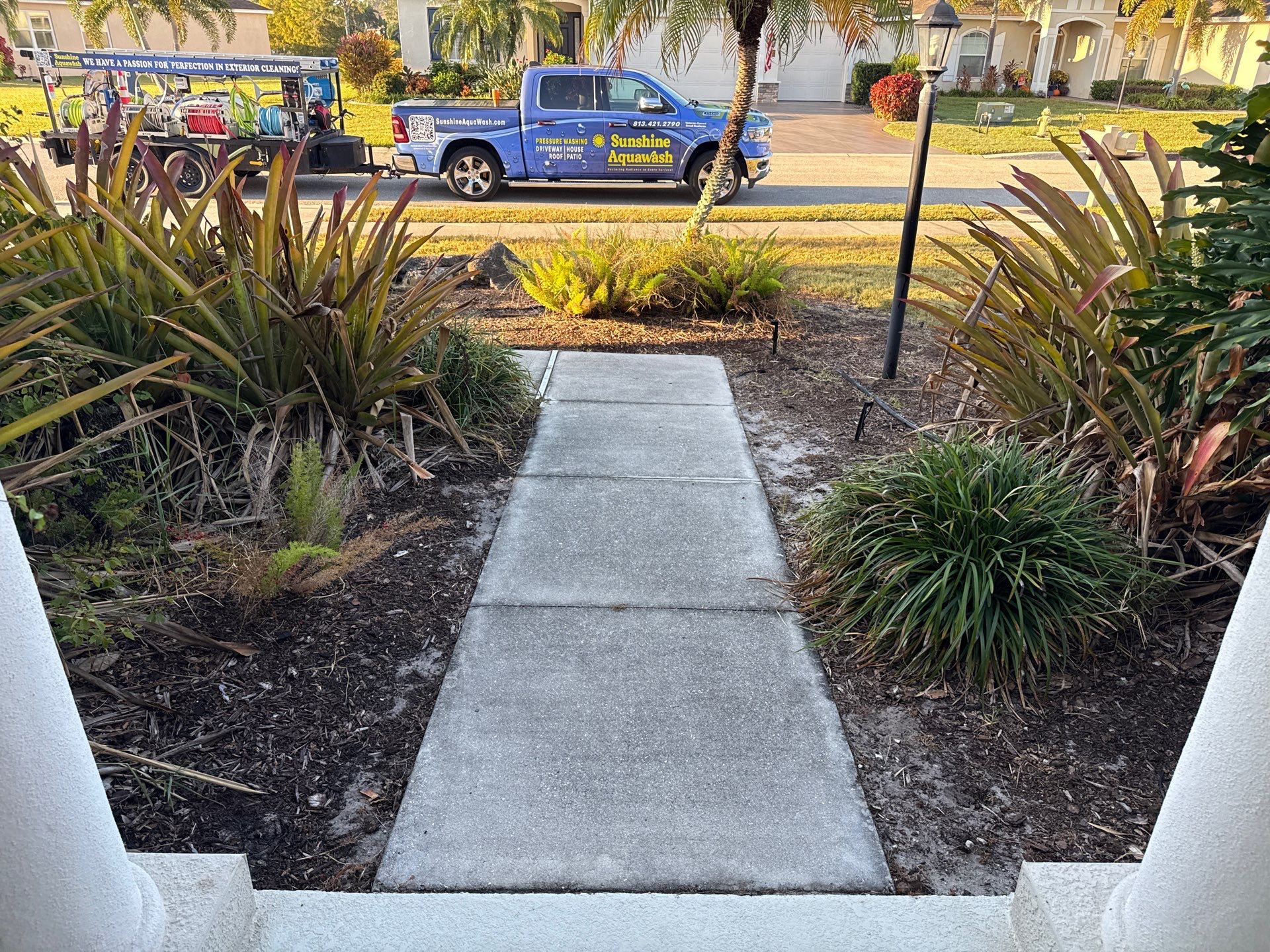 Driveway & Walkway Cleaning Project | Northwood Park, Palmetto FL by Sunshine AquaWash