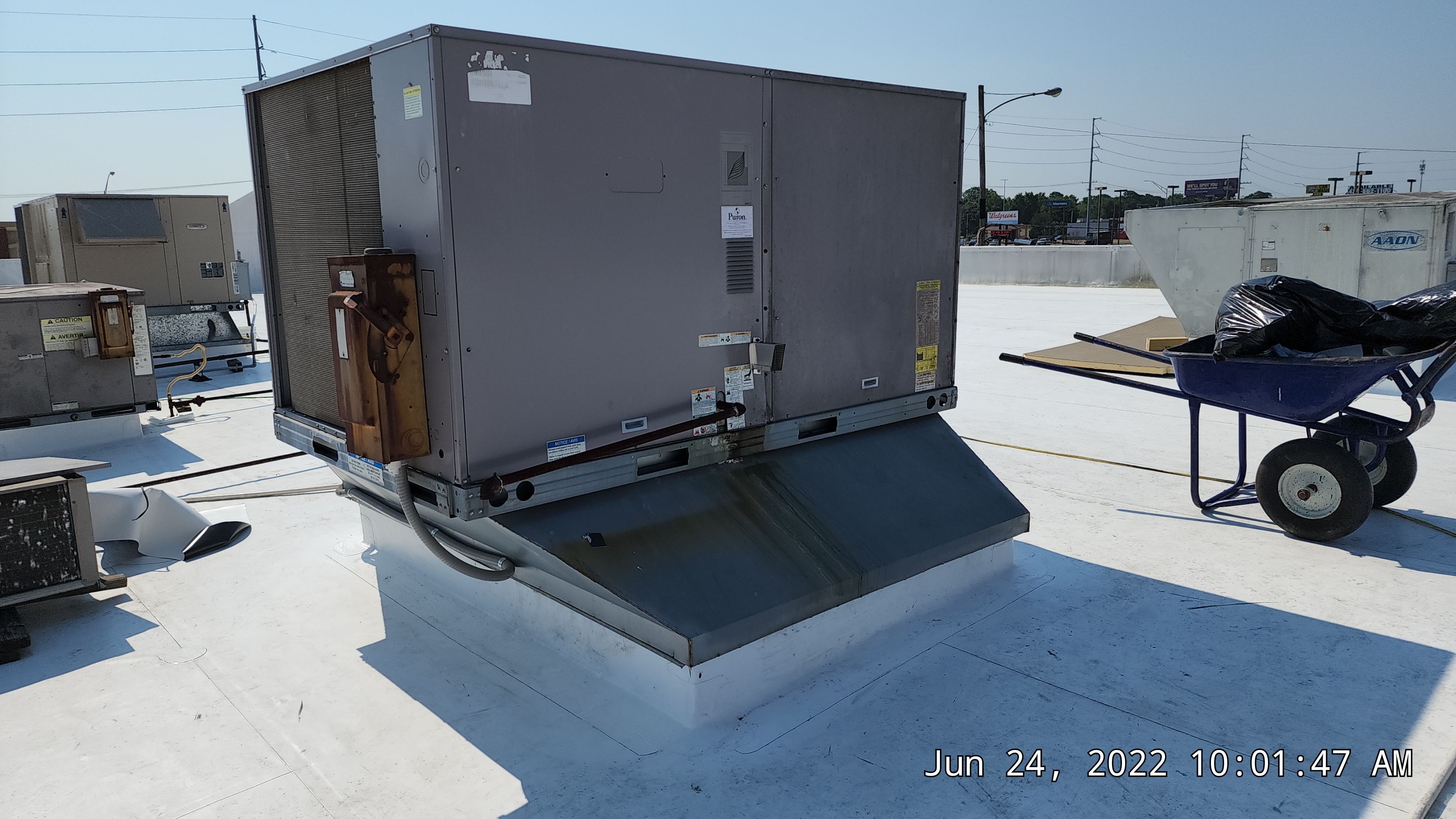 Commercial Roofing Installation using 50 mil PVC by Hostetler Roofing