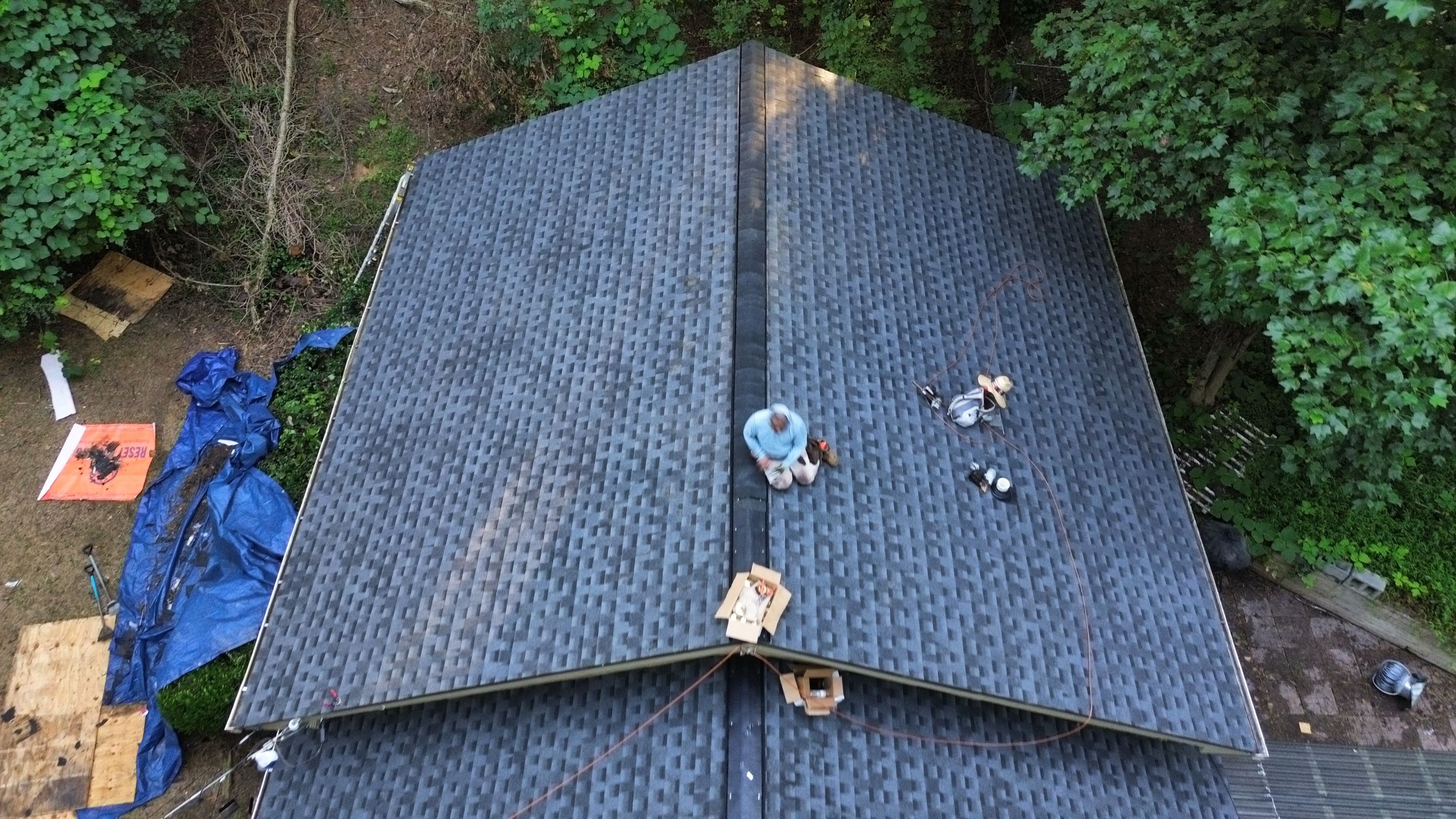 Alpharetta, GA Roof Replacement GAF Timberline HDZ Charcoal by Reset Roofing