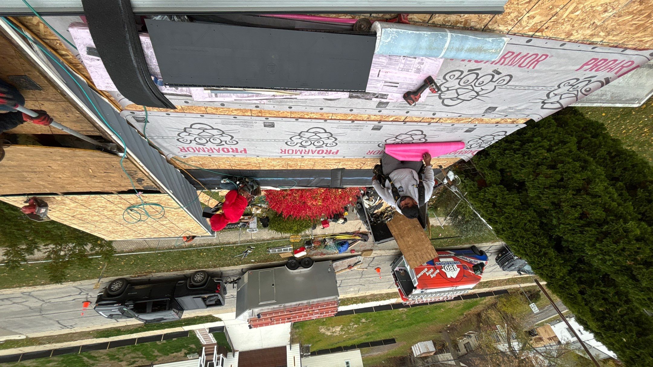 Roof Replacement using Owens Corning Midnight Plum by 180 Contractors