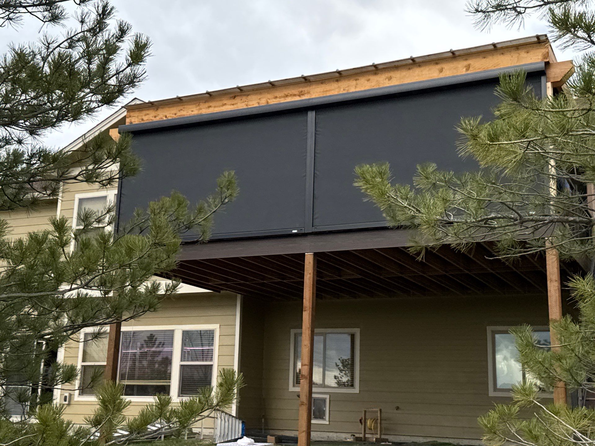 Motorized Screens using Progressive MagnaTrack Screens by Outdoor Solutions Colorado