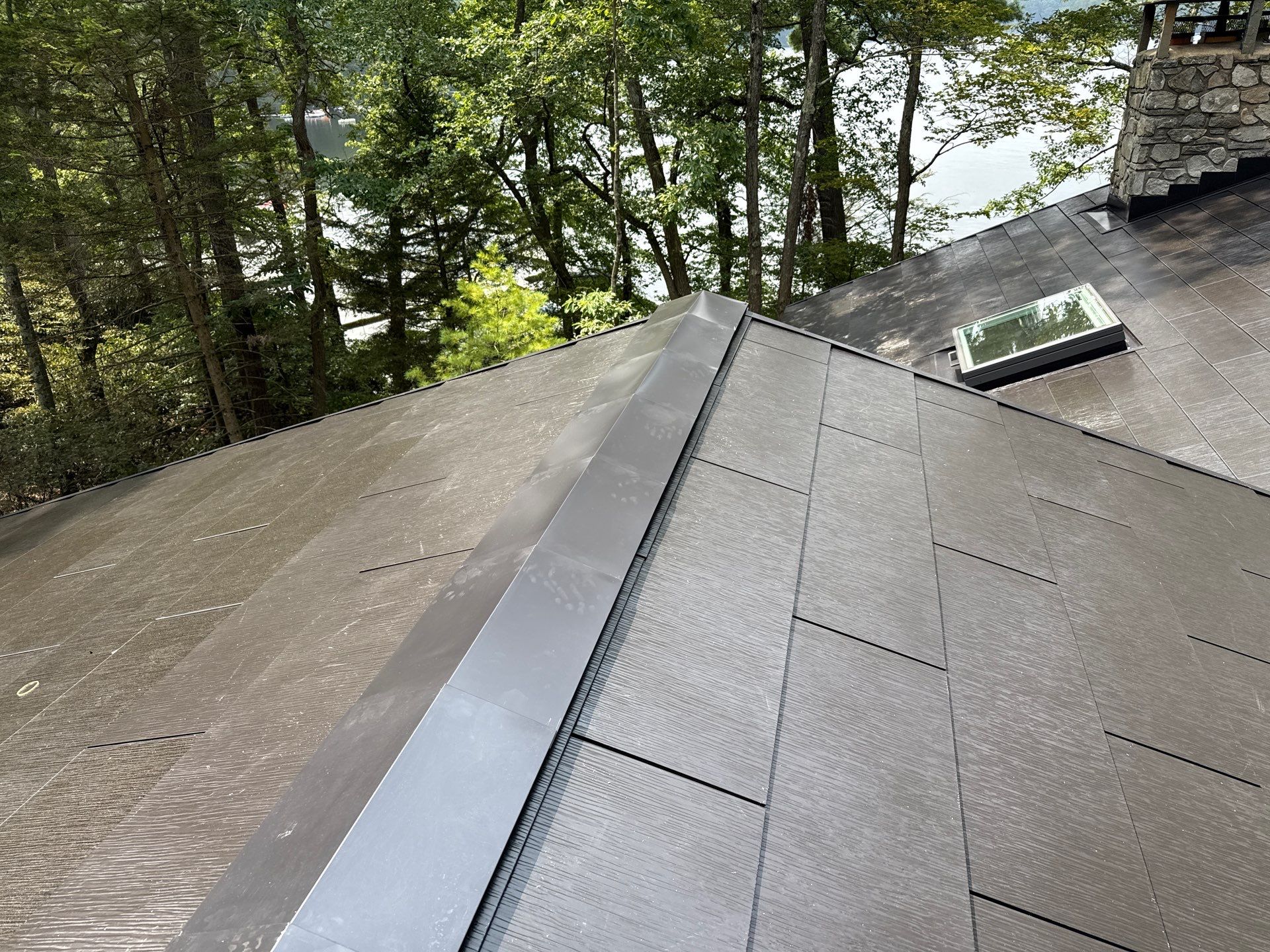 Stunning Tesla Solar Roof Cabin in the Woods by American Home Contractors