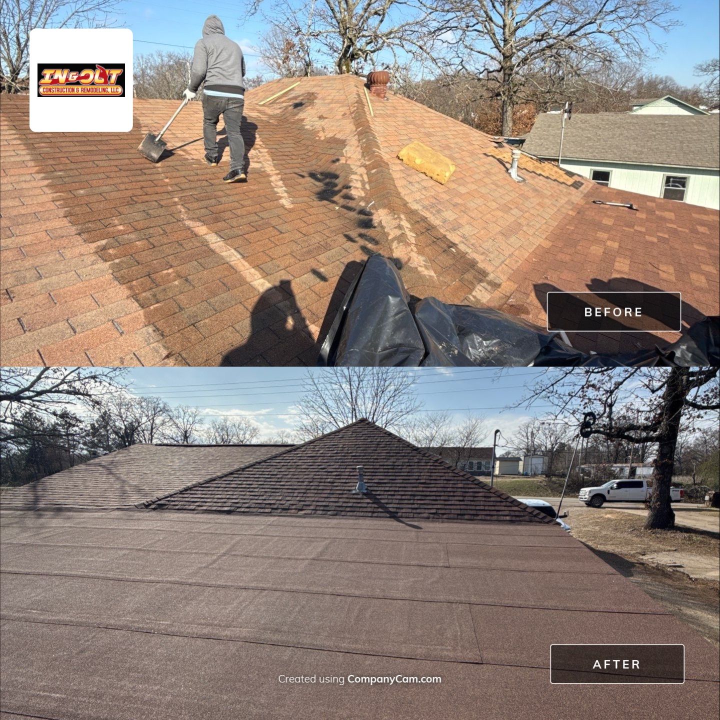 Rustic Hickory Shingles & SBS Cap & Base by In & Out Construction & Remodeling, LLC