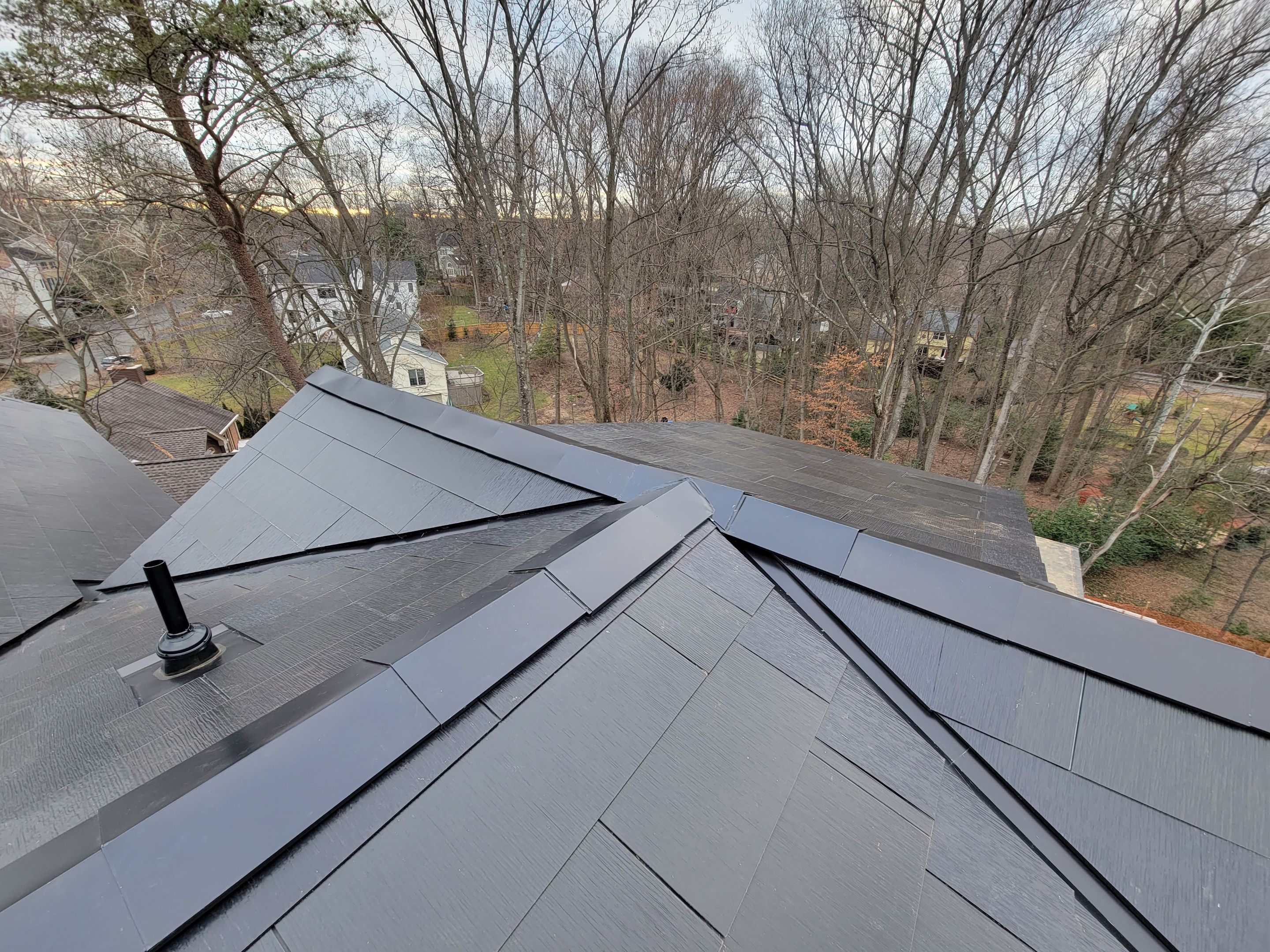 New Construction Tesla Solar Roof by American Home Contractors