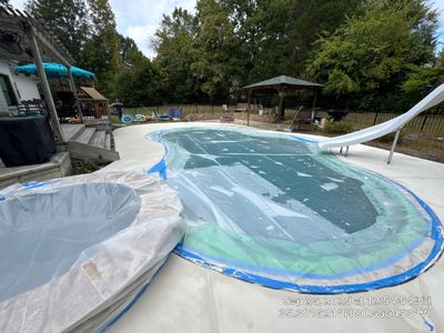 Pool Deck OverLay in Knockdown finish