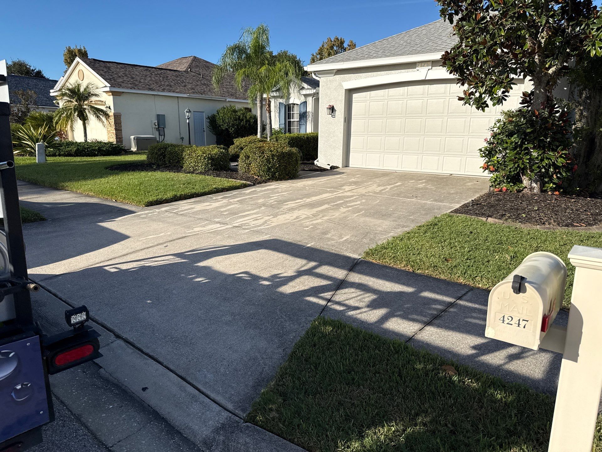 Concrete Driveway & Walkway Transformation | Northwood Park, Palmetto FL by Sunshine AquaWash