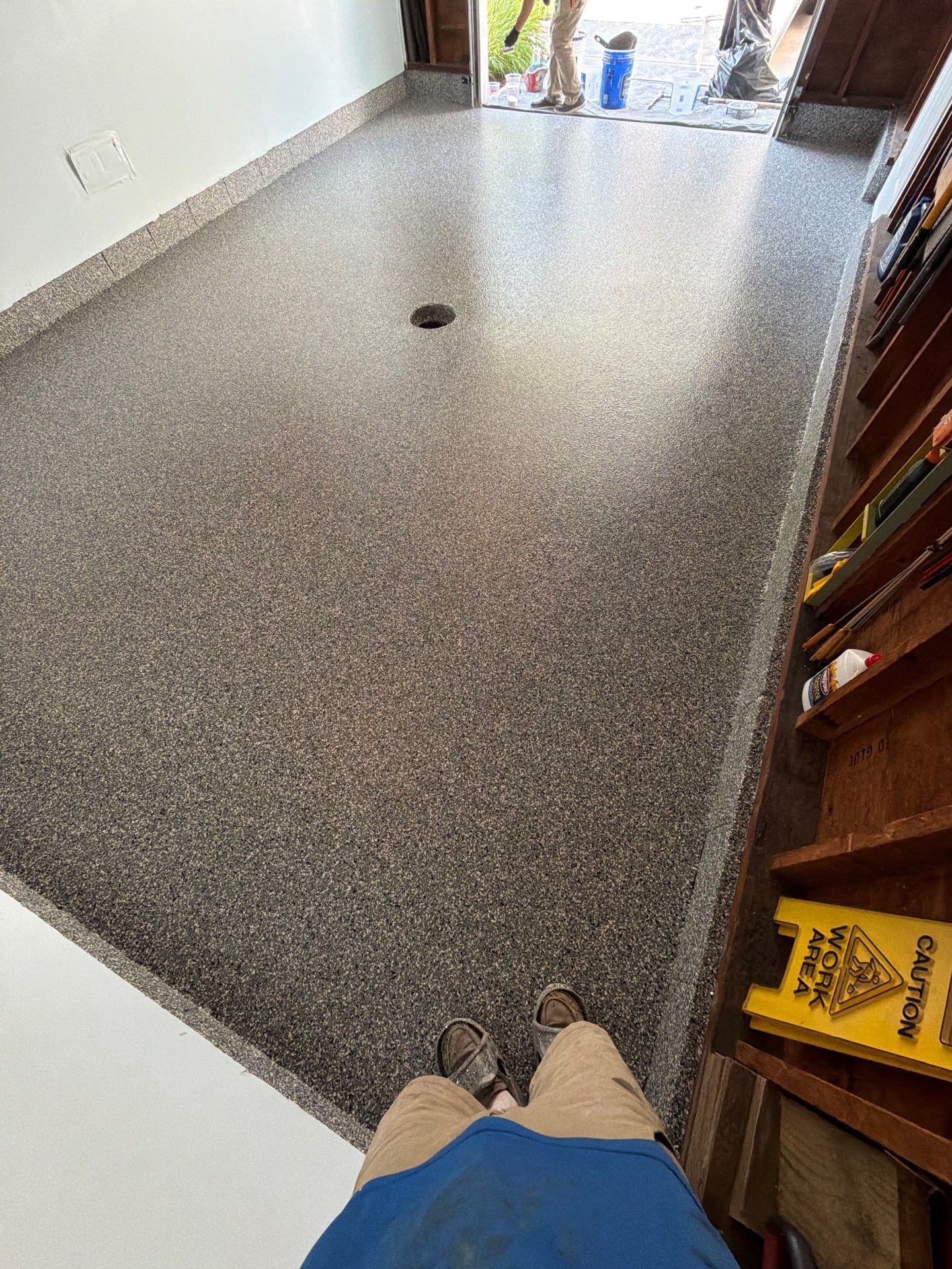 Basalt Epoxy Flake Floor Coating for Muskegon Residential Garage by Gordon Painting